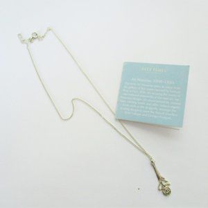 Vintage Past Times stamped silver chain with Art Nouveau Pendant